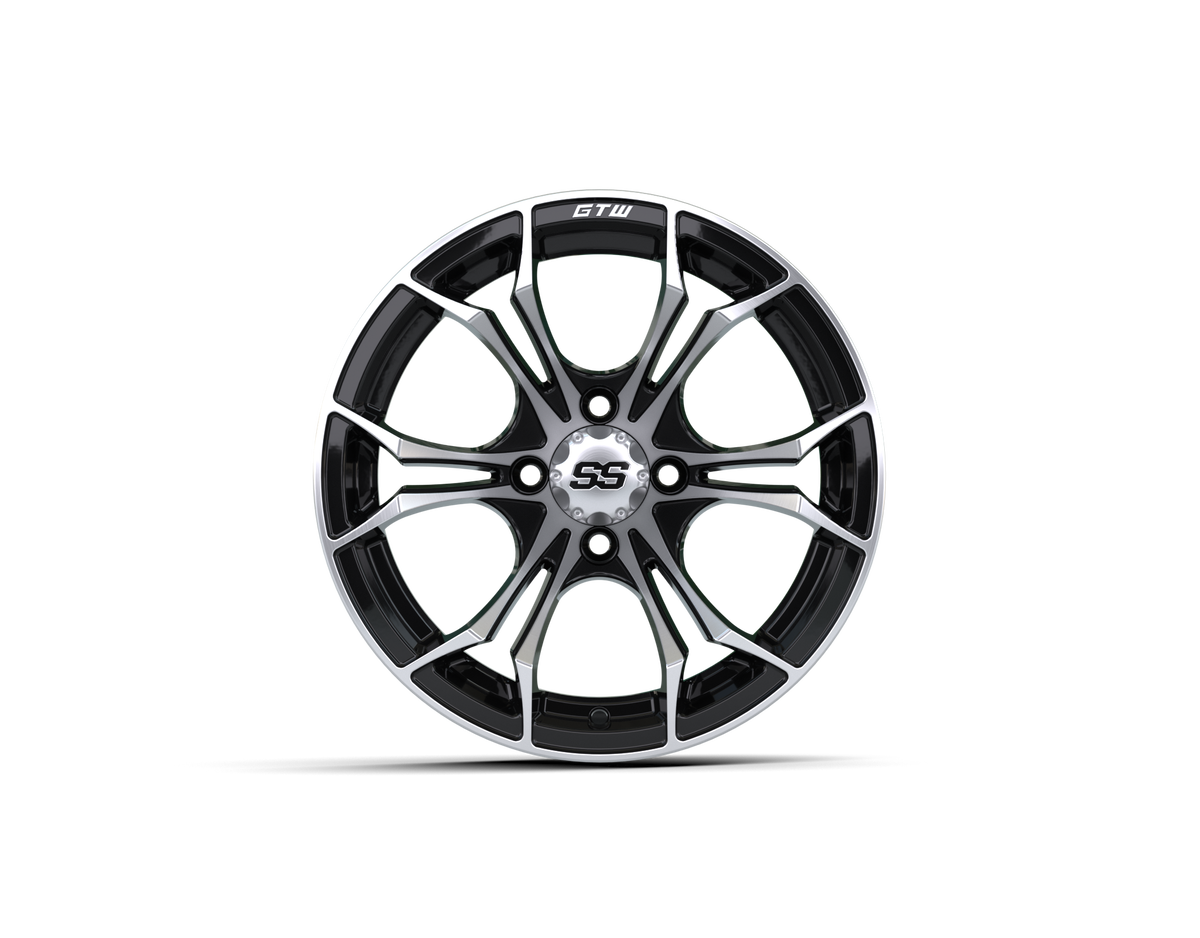 14" GTW Spyder Black with Machined Accents Wheel