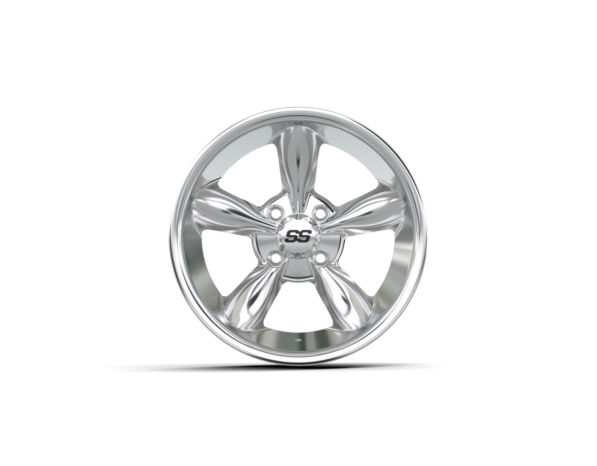 GTW Godfather Chrome 14" Golf Cart Wheel (14x7) – Universal Fit