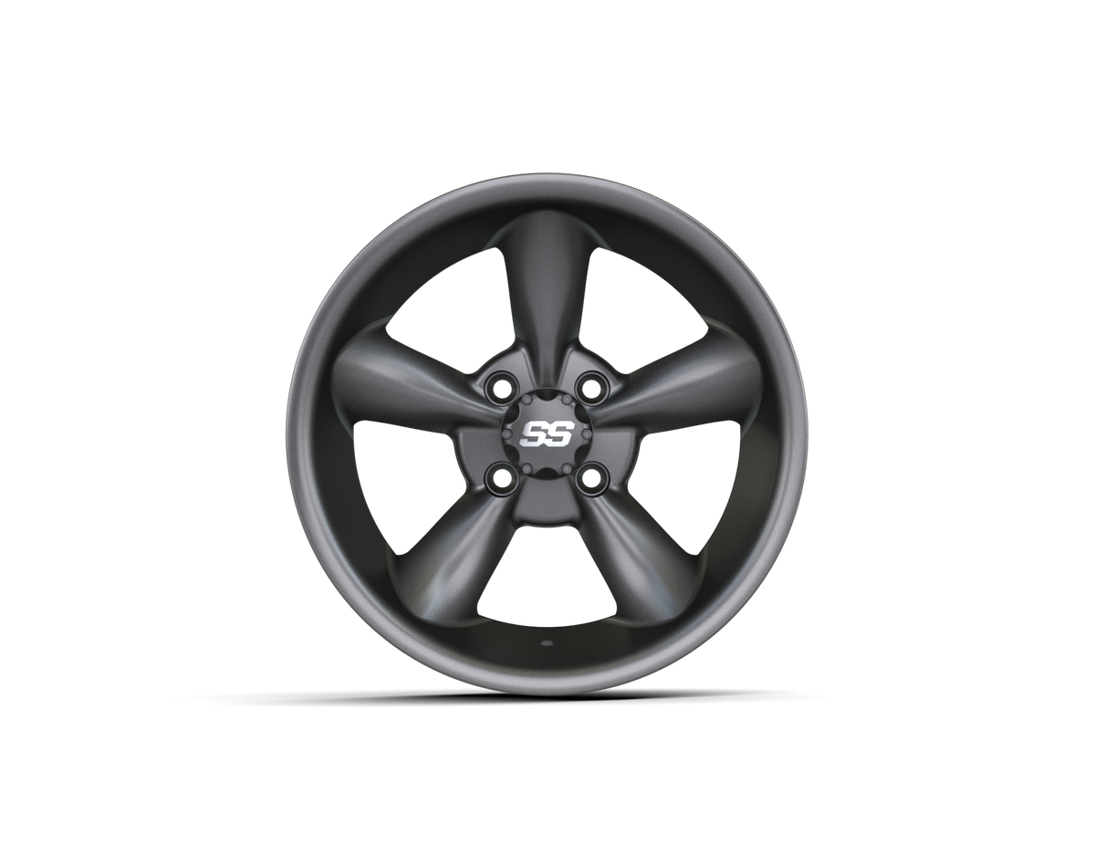 GTW Godfather Matte Gray 14" Golf Cart Wheel (14x7) – Universal Fit
