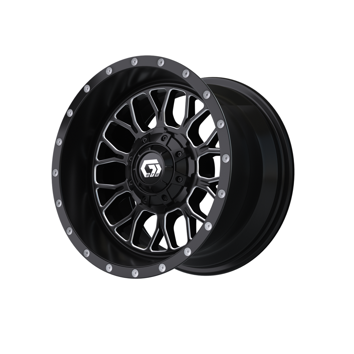 12" GTW Helix Black & Machined Wheel