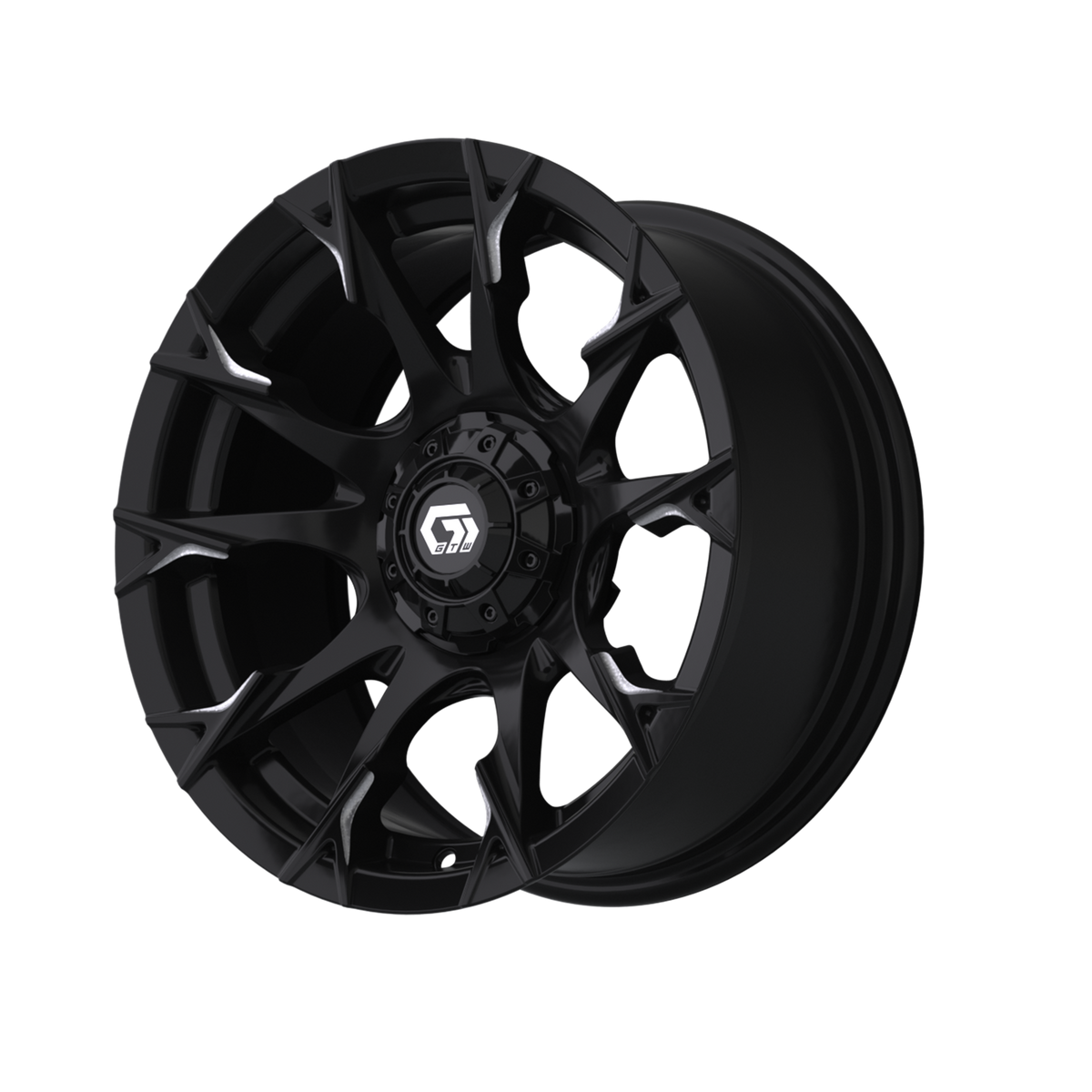 15" GTW Diablo Gloss Black with Machined Accents Wheel