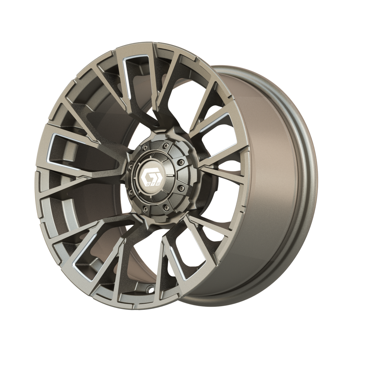 14" GTW Vandal Satin Bronze with Machined Accents Wheel