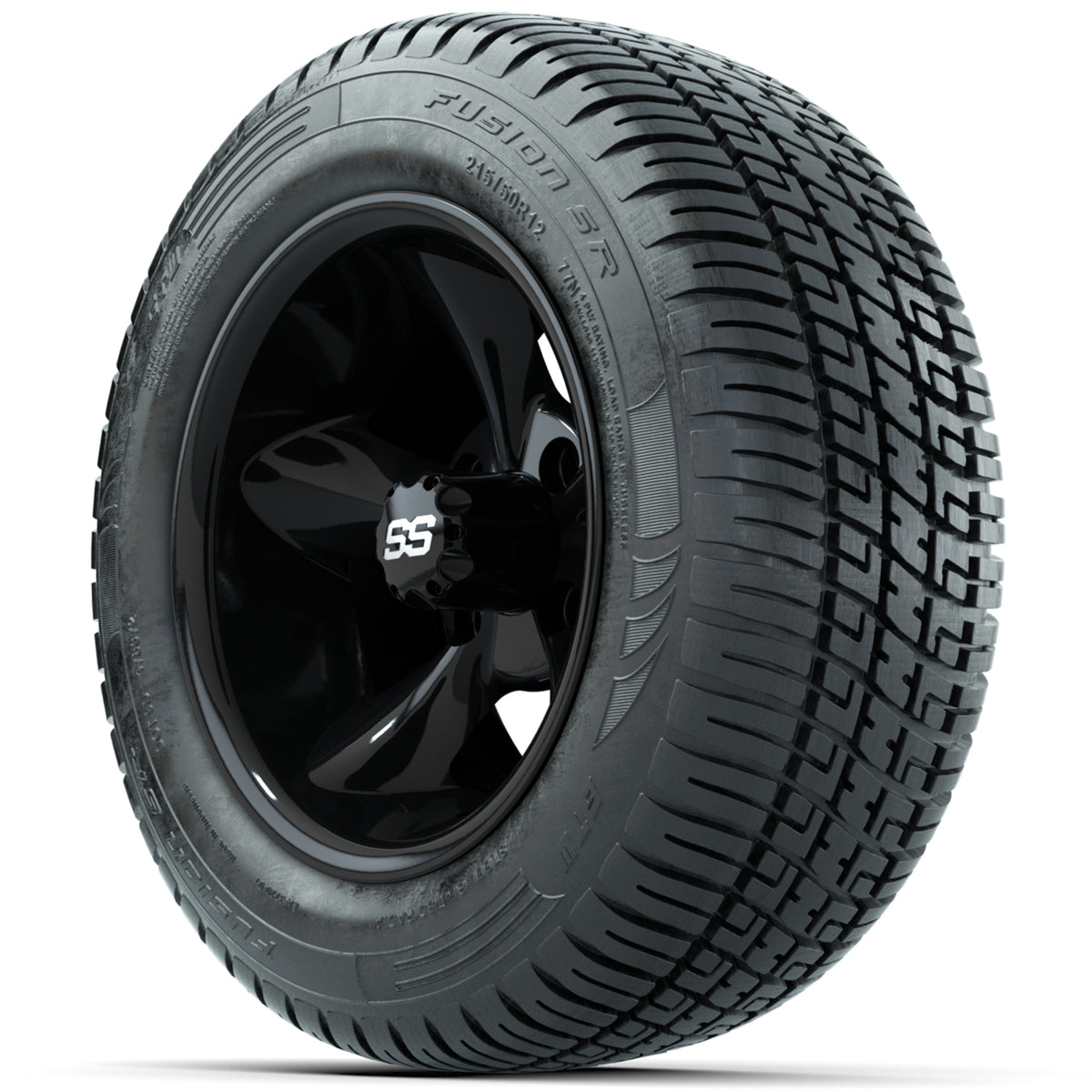 Set of (4) 12" GTW Godfather Wheels with 215/50-R12 Fusion S/R Street Tires