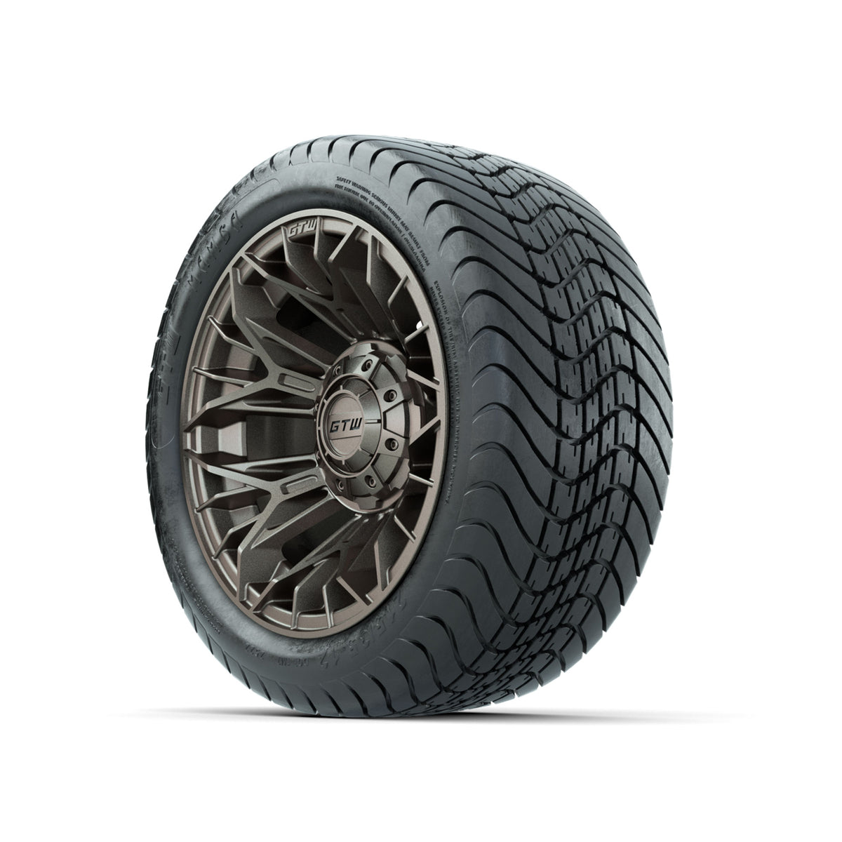 Set of (4) 12" GTW® Stellar Matte Bronze Wheels with 215/35-12 Mamba Street Tires
