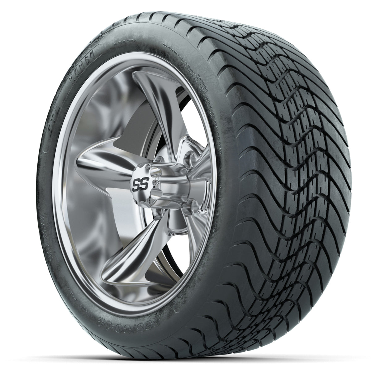 Set of (4) 14" GTW Godfather Wheels with 225/30-14 Mamba Street Tires
