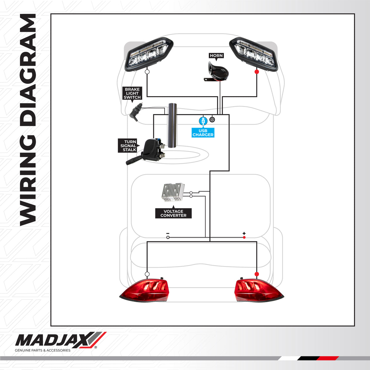 MadJax Club Car Tempo LED Pro Series Light Kit (Years 2018-Up)