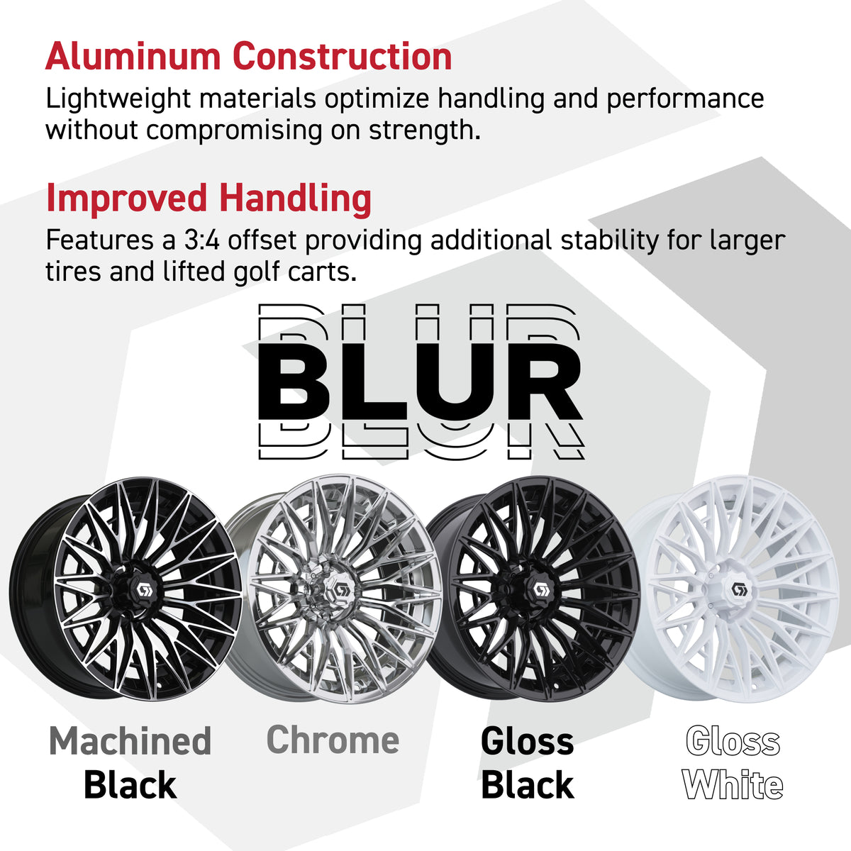 16″ GTW® Blur Gloss White Wheel