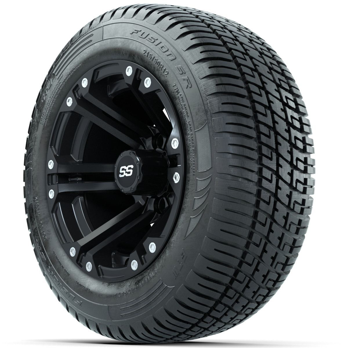Set of (4) 12" GTW Specter Wheels with 215/50-R12 Fusion S/R Street Tires