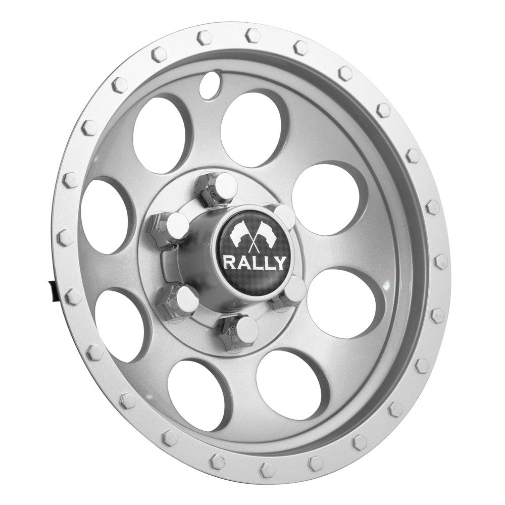 Silver Metallic Rally Wheel Cover - 10 Inch for Golf Cart Wheels