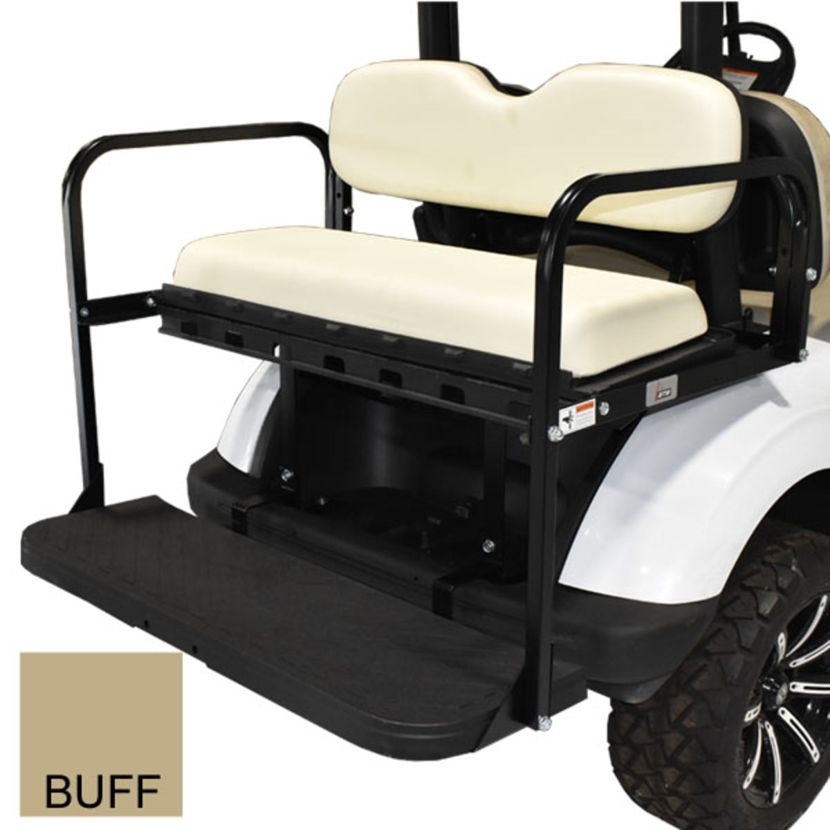 GTW MACH3 Rear Flip Seat for Club Car Precedent, Tempo, Onward - Buff/tan