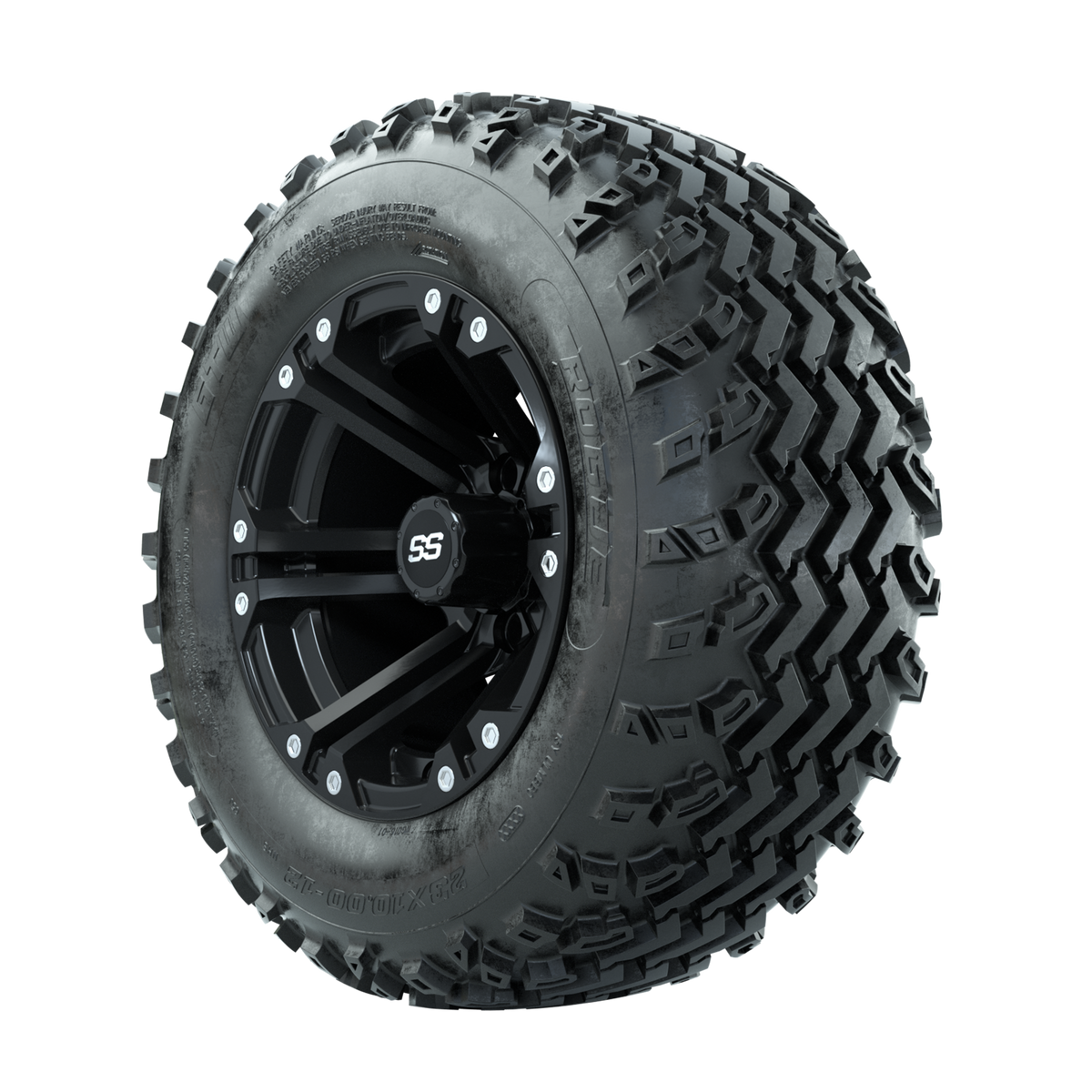GTW Specter Matte Black 12 in Wheels with 23x10.00-12 Rogue All Terrain Tires Full Set