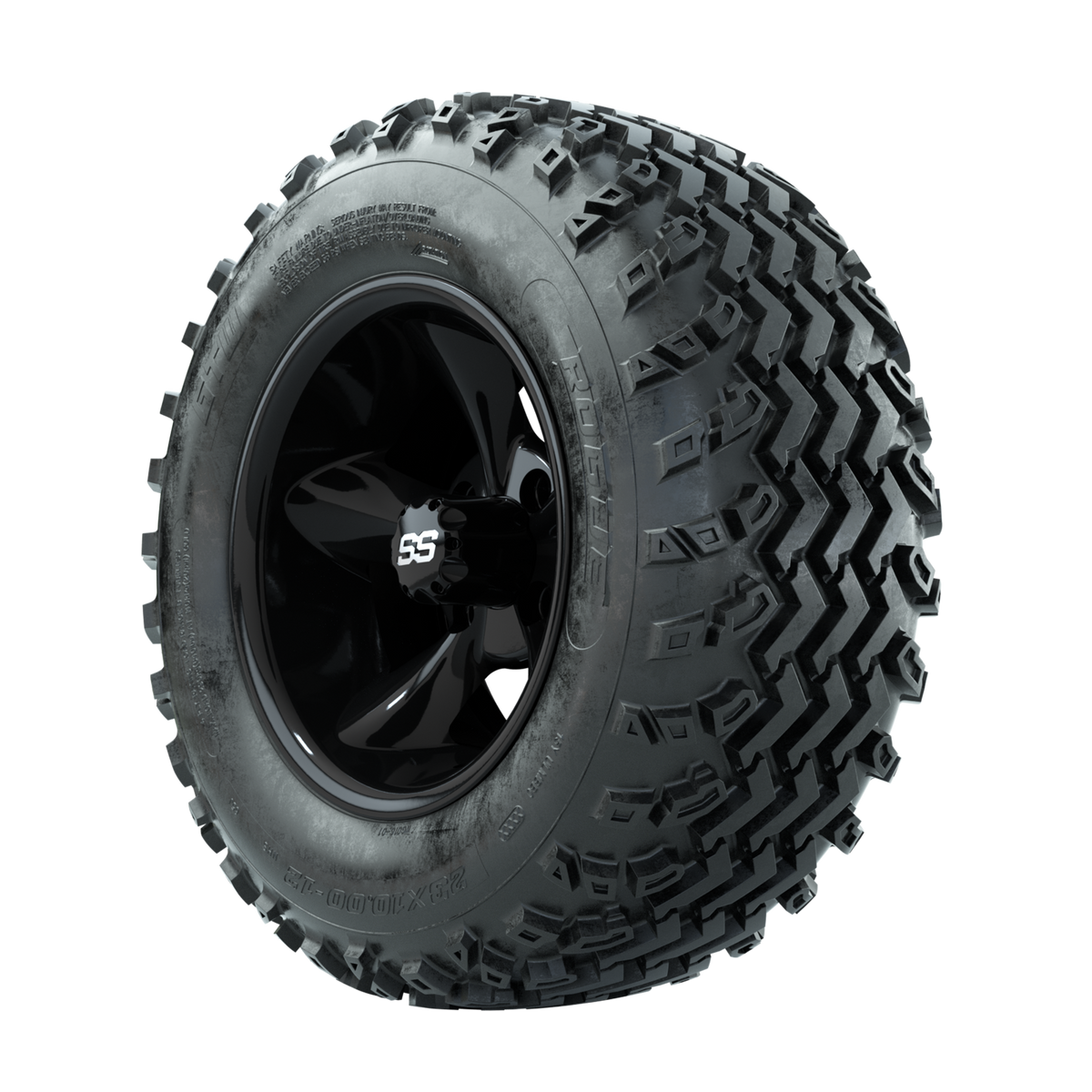 GTW Godfather Black 12 in Wheels with 23x10.00-12 Rogue All Terrain Tires Full Set