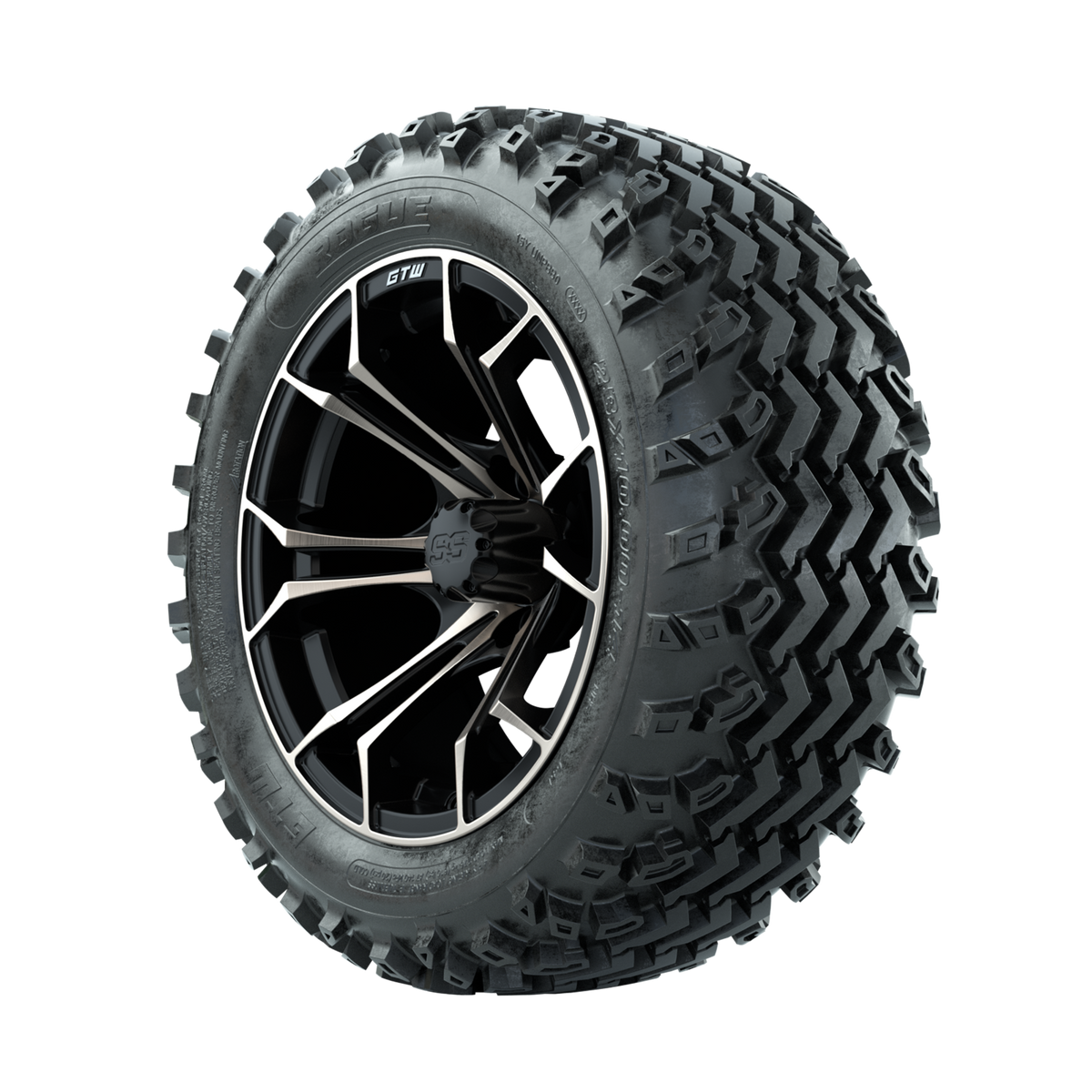 GTW Spyder Bronze/Matte Black 14 in Wheels with 23x10.00-14 Rogue All Terrain Tires Full Set