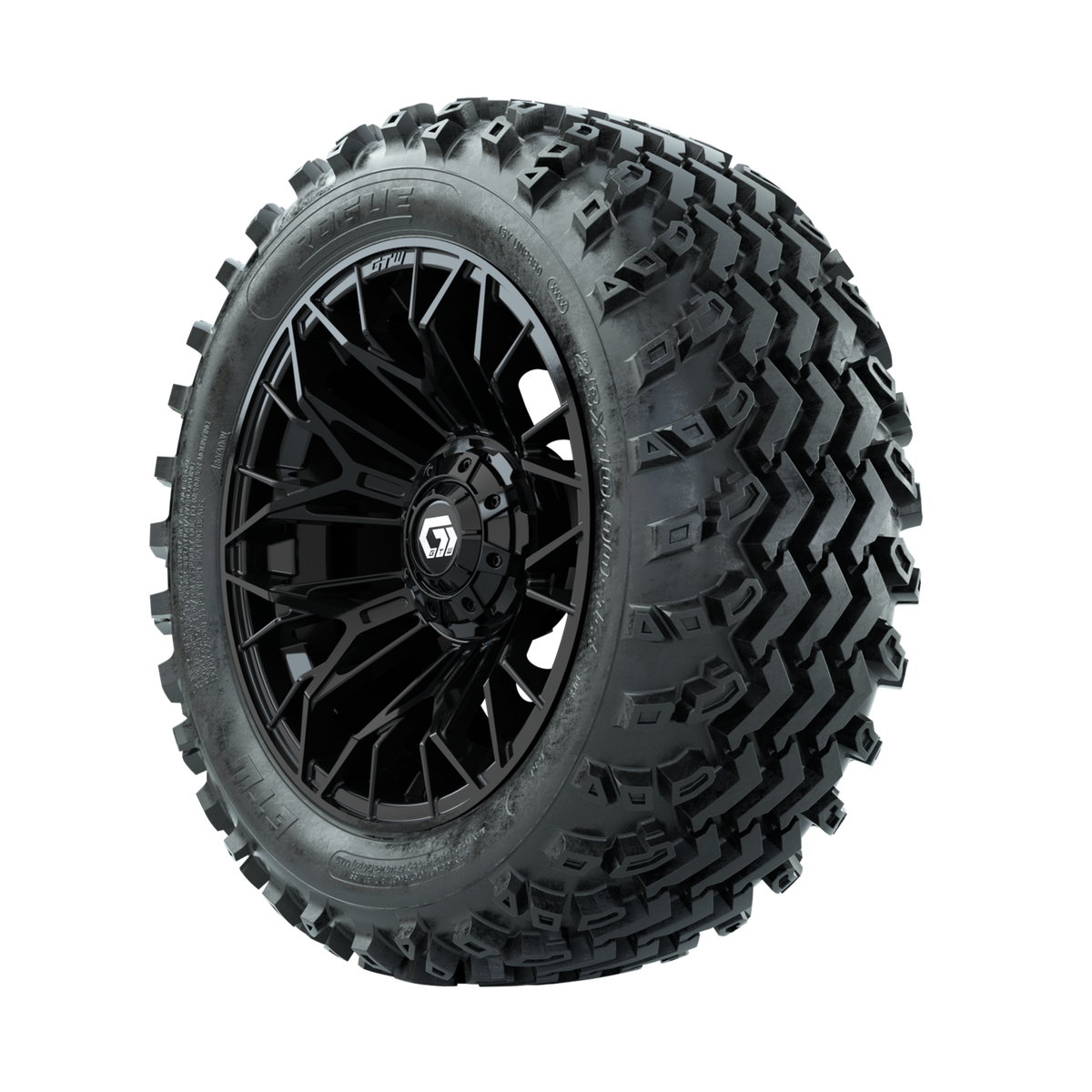 GTW Stellar Black 14 in Wheels with 23x10.00-14 Rogue All Terrain Tires Full Set