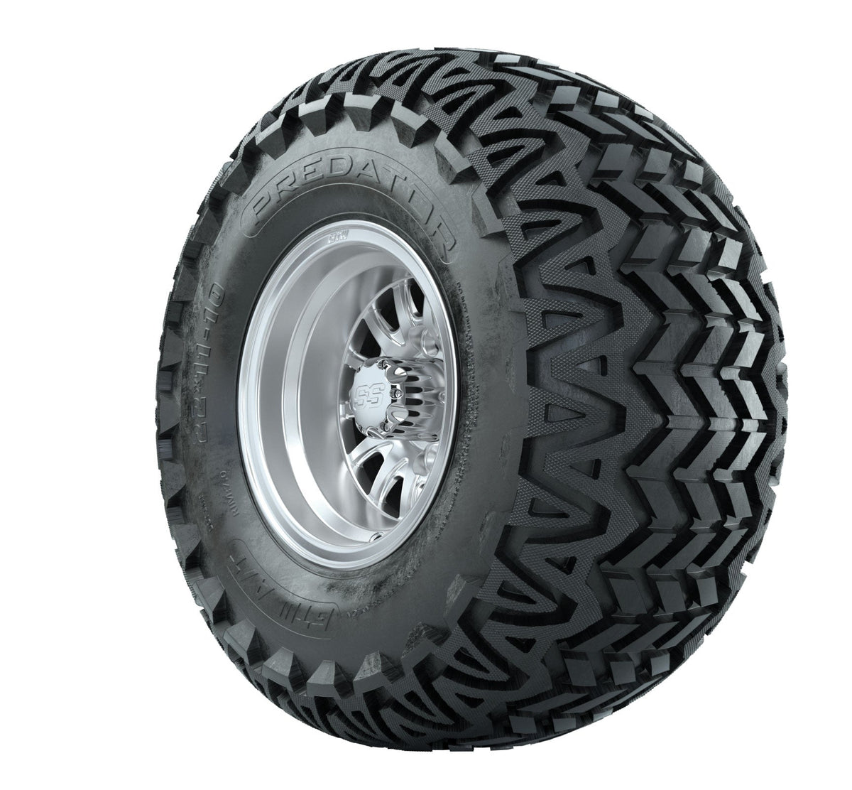 GTW Medusa Silver & Machined 10" / 22x10-10 Predator A/T