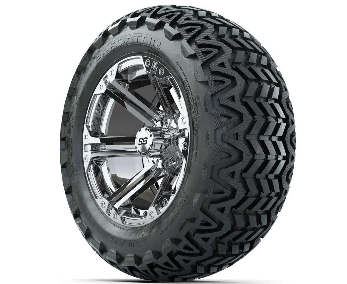 GTW Specter 14" Chrome Wheels with 23" Predator A/T Tires — Set of 4