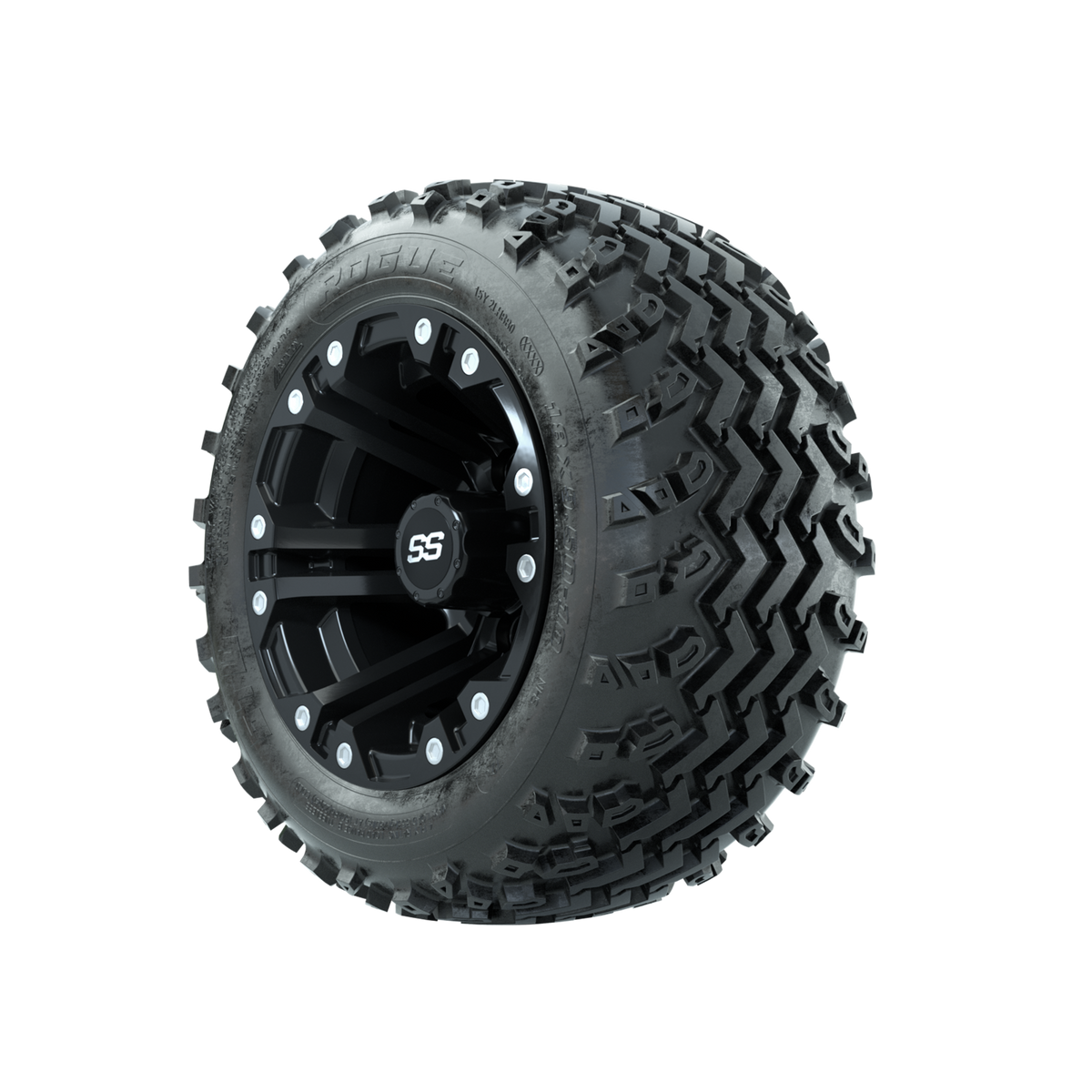 GTW Specter Matte Black 10 in Wheels with 18x9.50-10 Rogue All Terrain Tires Full Set