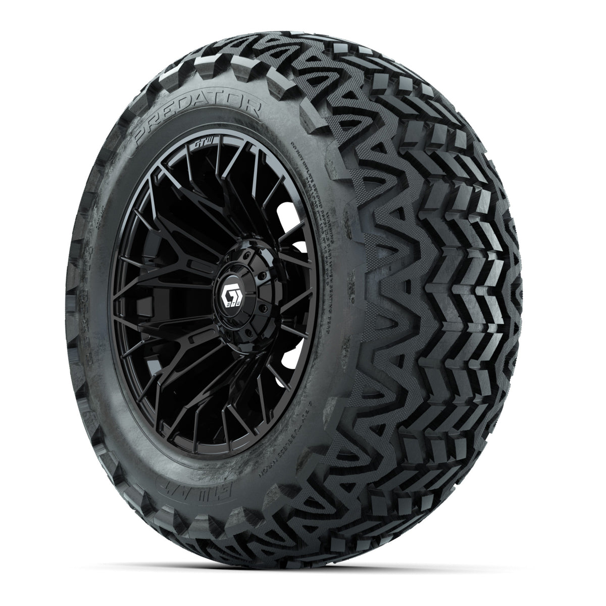 Set of (4) 14" GTW® Stellar Black Wheels with 23x10-14 Predator All-Terrain Tires