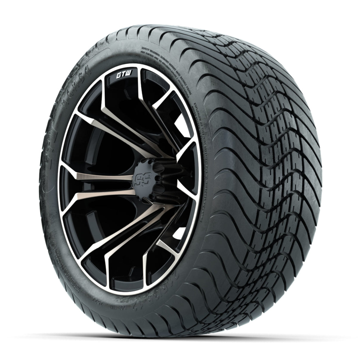 GTW Spyder Bronze/Matte Black 12" Wheels with 215/35-12 Mamba Street Tires Full Set
