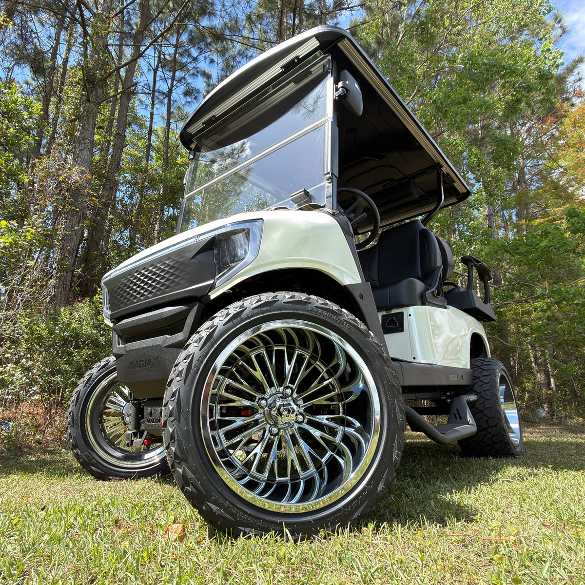 GTW® Viper Chrome 15" Golf Cart Wheel - Single | Deep Dish