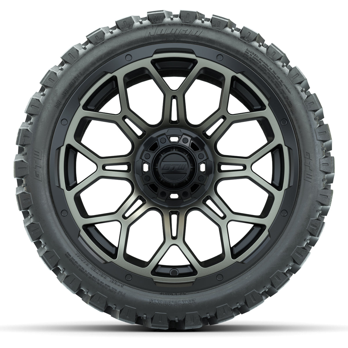 GTW Bravo Bronze 15" Wheels with 23x10-R15 Nomad All-Terrain Tires - Set of 4