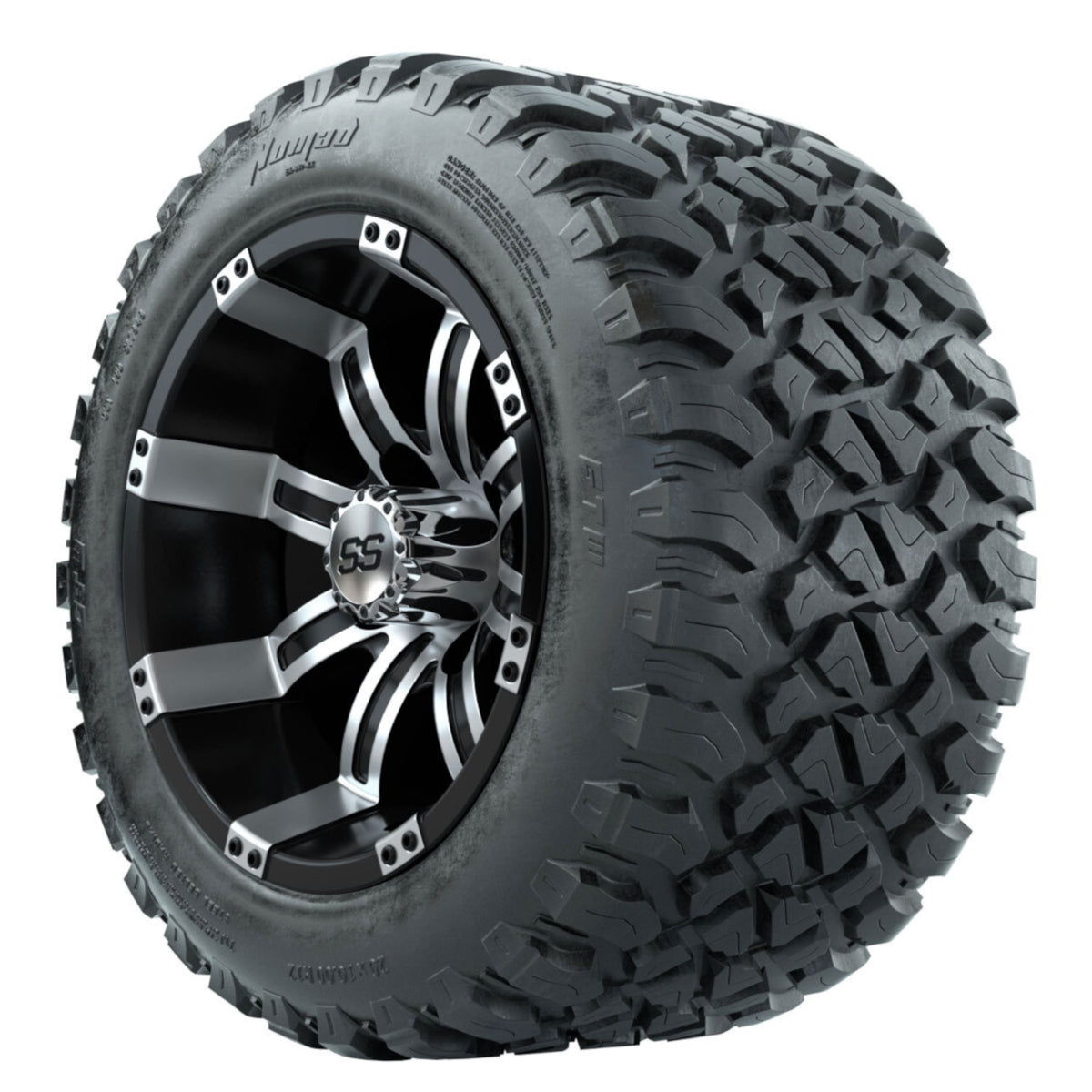 Set of (4) 12" GTW Tempest Wheels with 20x10-R12 GTW Nomad All-Terrain Tires