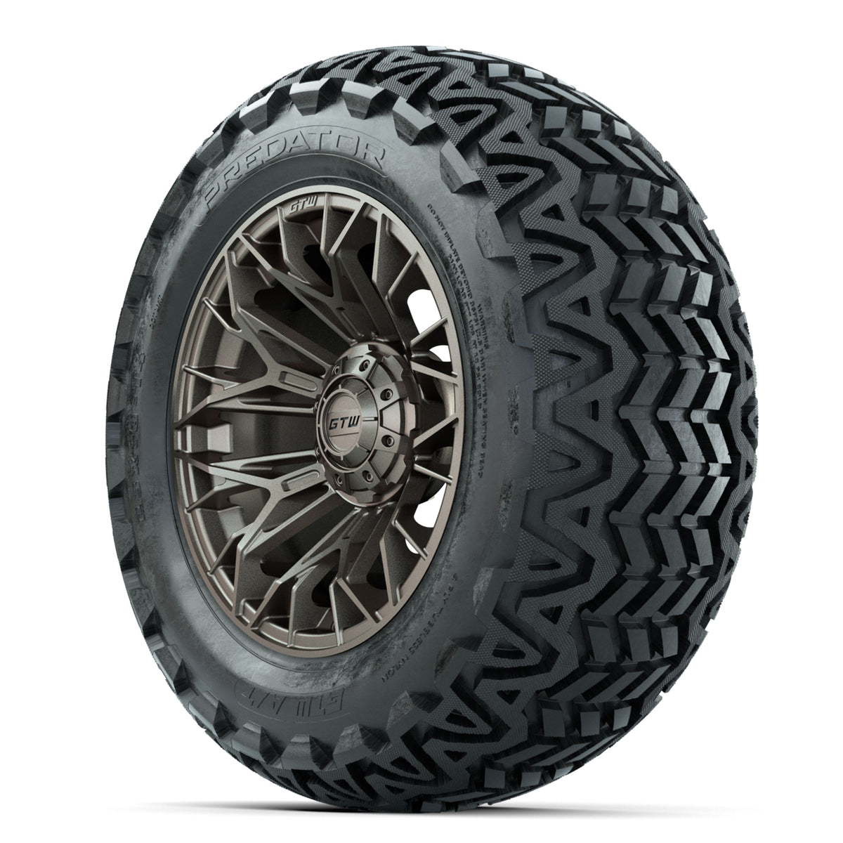 Set of (4) 14" GTW® Stellar Matte Bronze Wheels with 23x10-14 Predator All-Terrain Tires