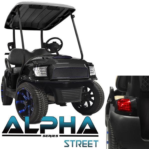 MadJax Black Alpha Body Kit for Club Car Precedent - Street Style Grill & LED Lights