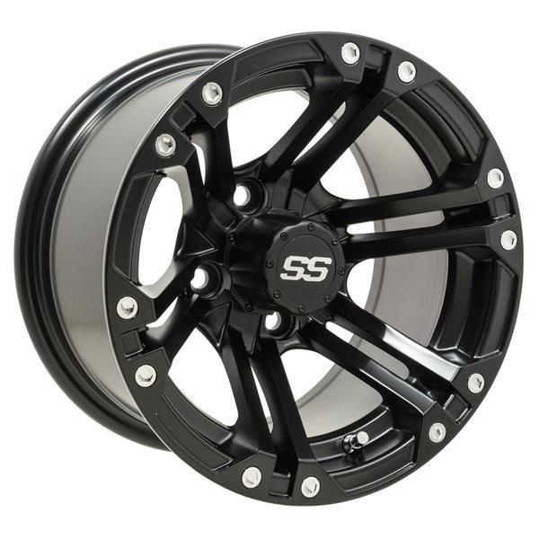 GTW Specter 12x7 Matte Black Golf Cart Wheel (Single)