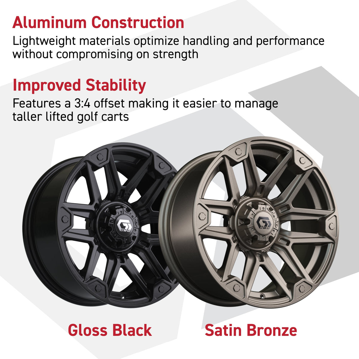 golf cart turf tires for lifted and non lifted carts