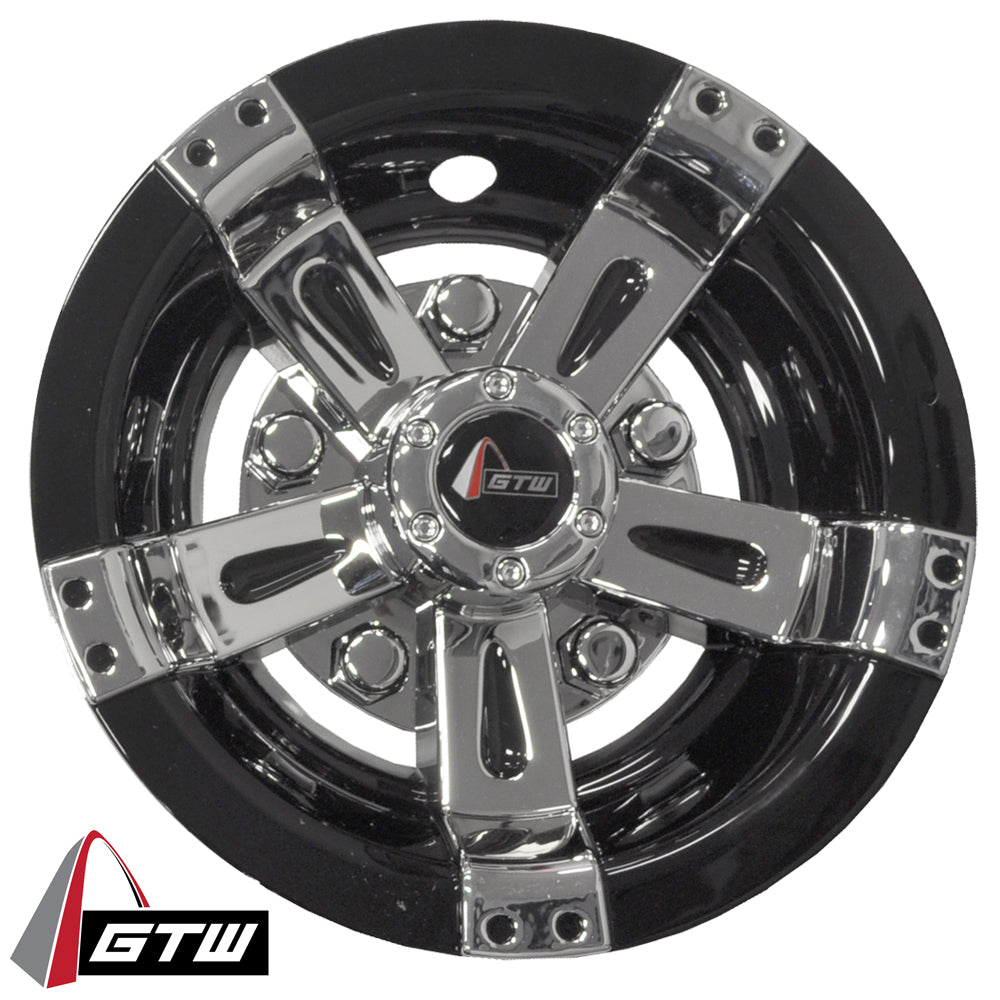 8" GTW Maverick Black & Chrome Wheel Cover (Universal Fit)