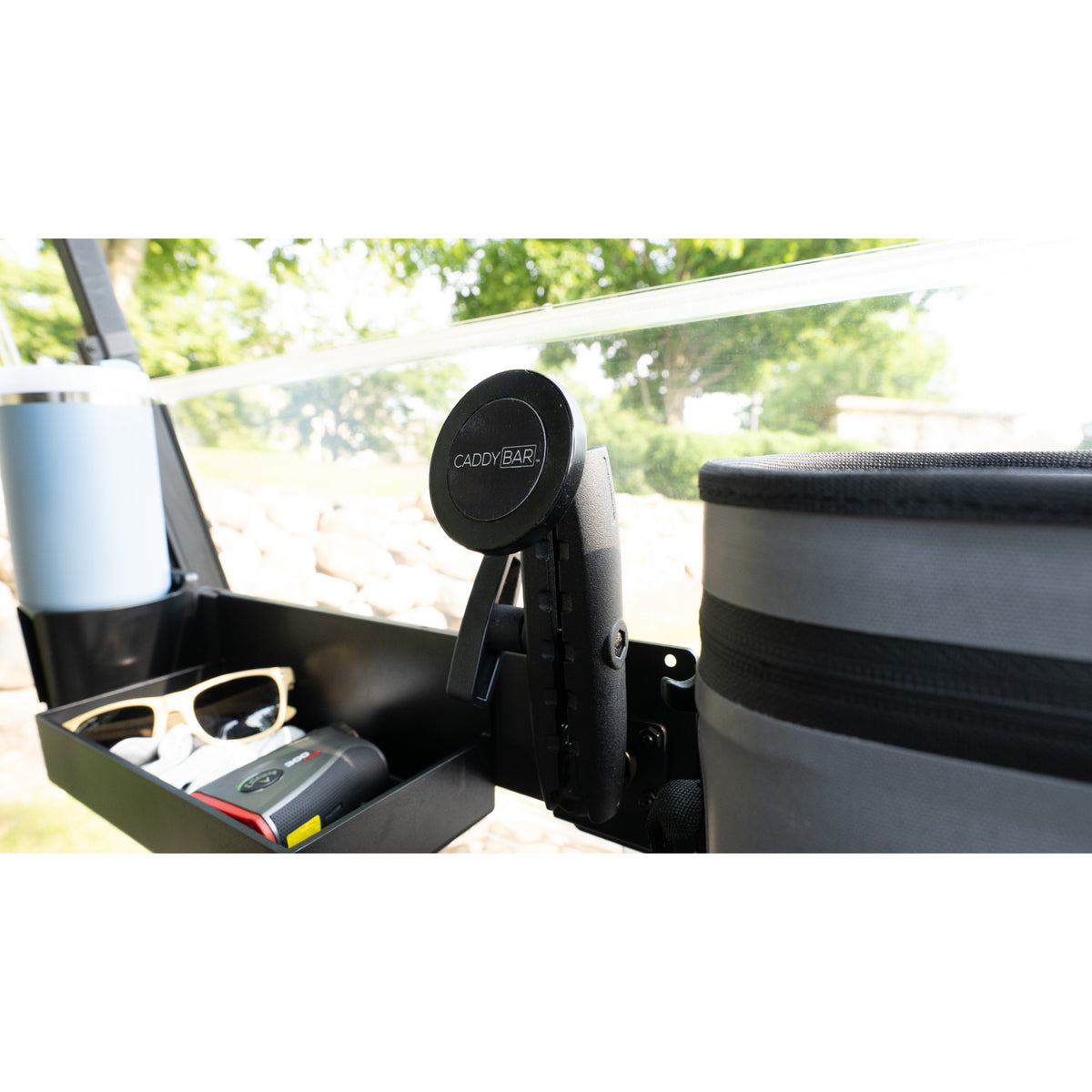 CADDYBAR™ Magnetic Phone Holder Attachment | Universal Golf Cart Mount