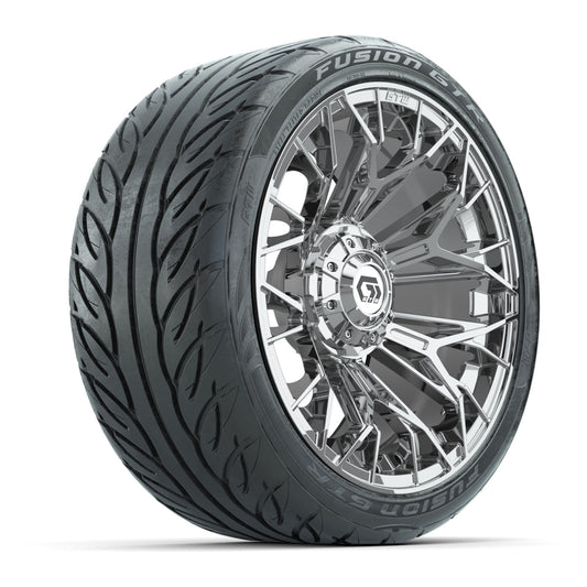 15" GTW® Stellar Chrome Wheels with 215/40-R15 Fusion GTR Street Tires- Set of 4