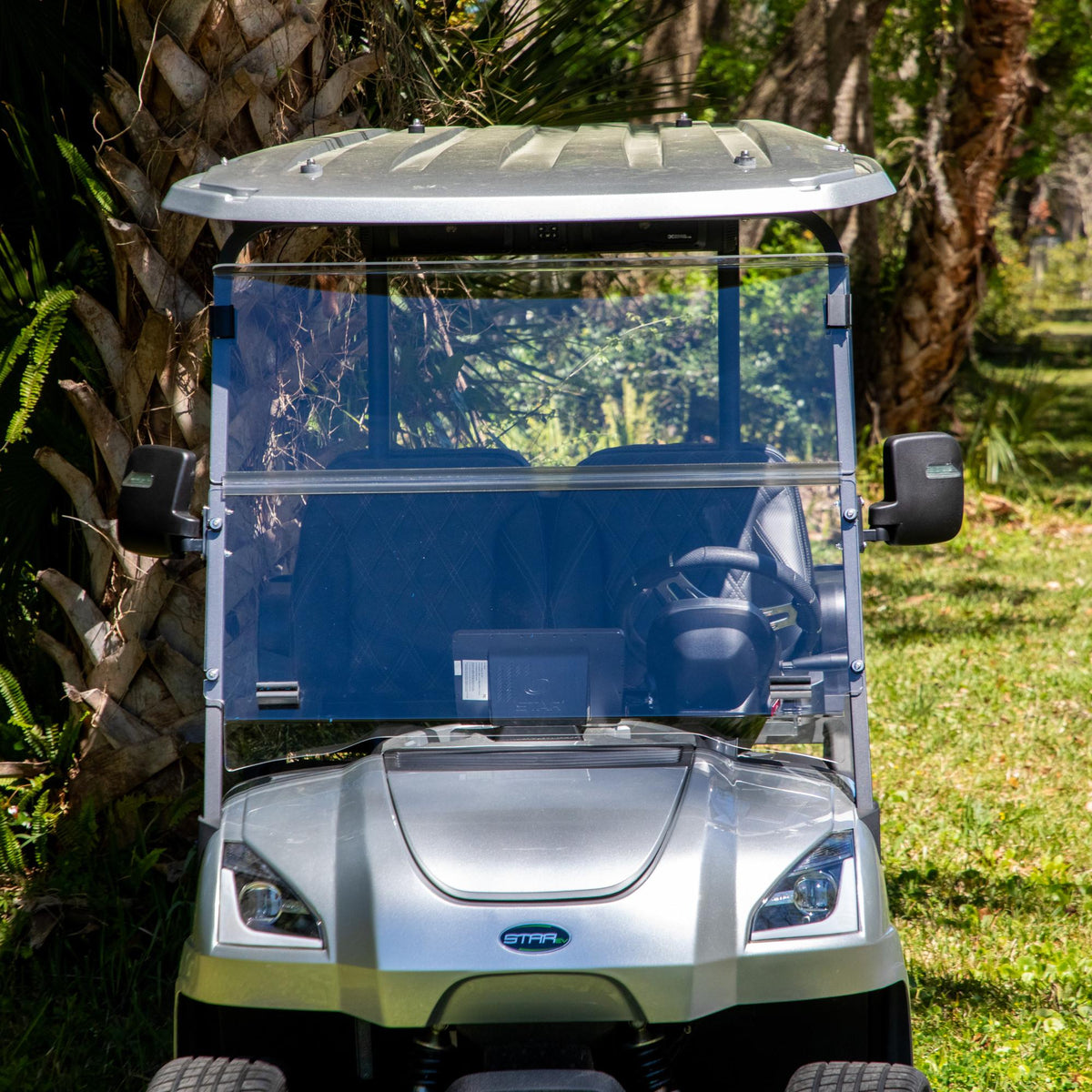 Star EV Sirius Clear DOT Folding Windshield | Polycarbonate | Made in USA