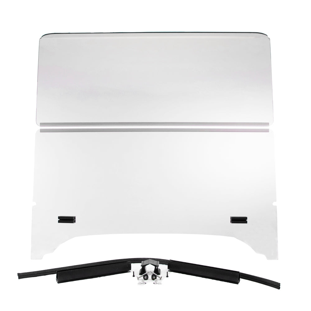 EZGO TXT MadJax Storm Body Kit Clear Folding Windshield | 1/4" Acrylic | 3/4" Struts