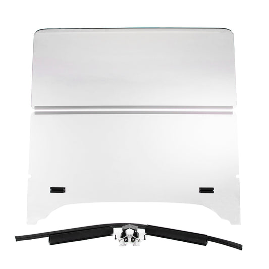 EZGO TXT MadJax Storm Body Kit Clear Folding Windshield | 1/4" Acrylic | 1" Strut | Made in USA