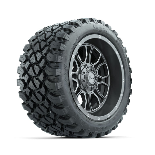 GTW Volt Gunmetal/Machined 14" Wheels with 23x10-R14 Nomad All Terrain Tires - Full Set