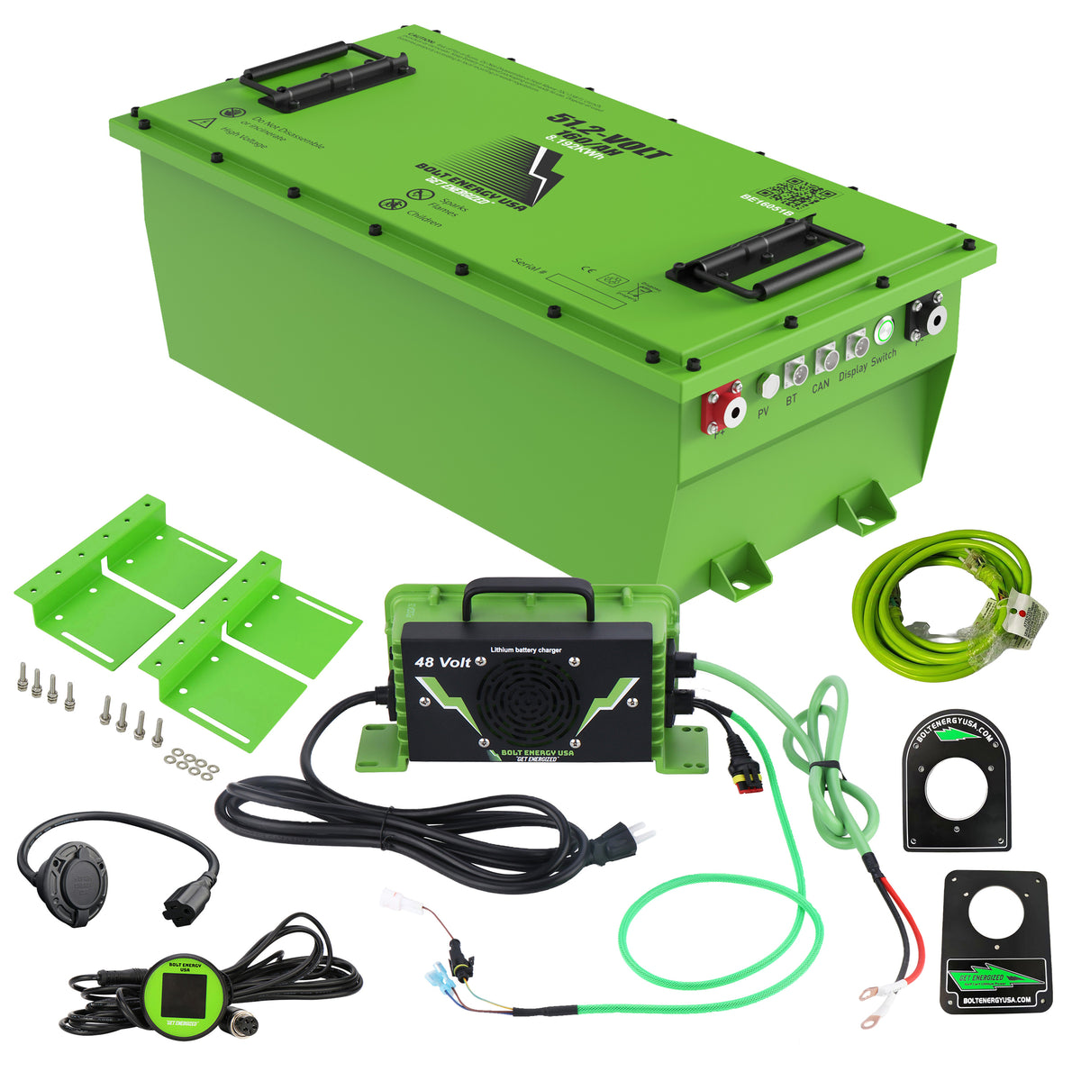 Bolt Energy 51V 160AH Lithium Battery Kit for ICON i20, i40, i40L, i60L, & i80 Golf Carts