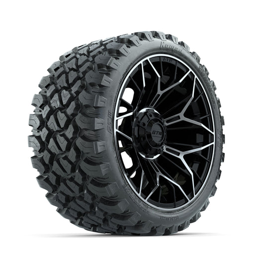 GTW Stellar Machined & Black 15" Wheels with 23x10-R15 Nomad All-Terrain Tires - Set of 4