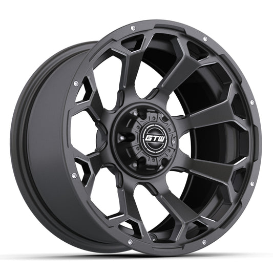 RAVEN WHEEL, 14X7, MATTE GRAY/BALL MILL