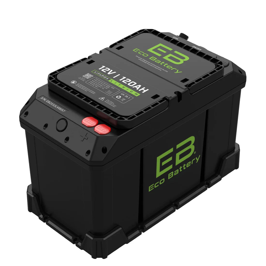 Eco Battery 12V 120Ah Lithium Battery for RV & Marine