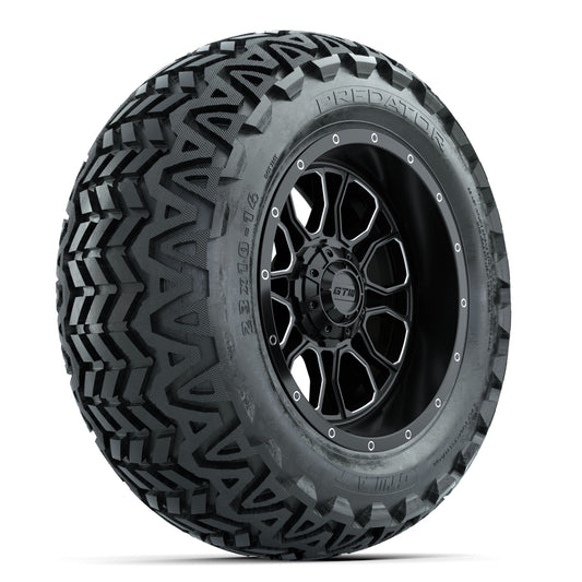 Set of (4) 14" GTW® Volt Machined & Black Wheels with 23x10-14 Predator All-Terrain Tires