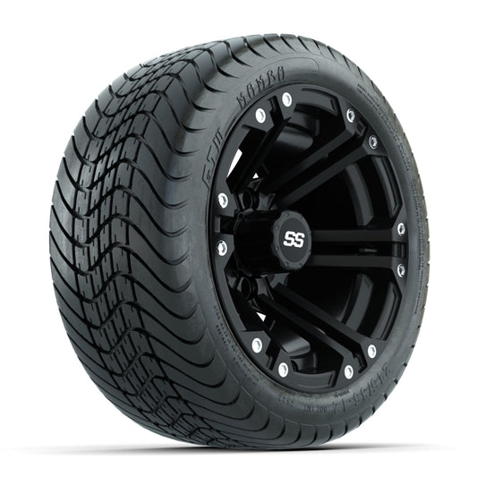GTW Specter Matte Black 12" Wheels with 215/35-12 Mamba Street Tires Full Set