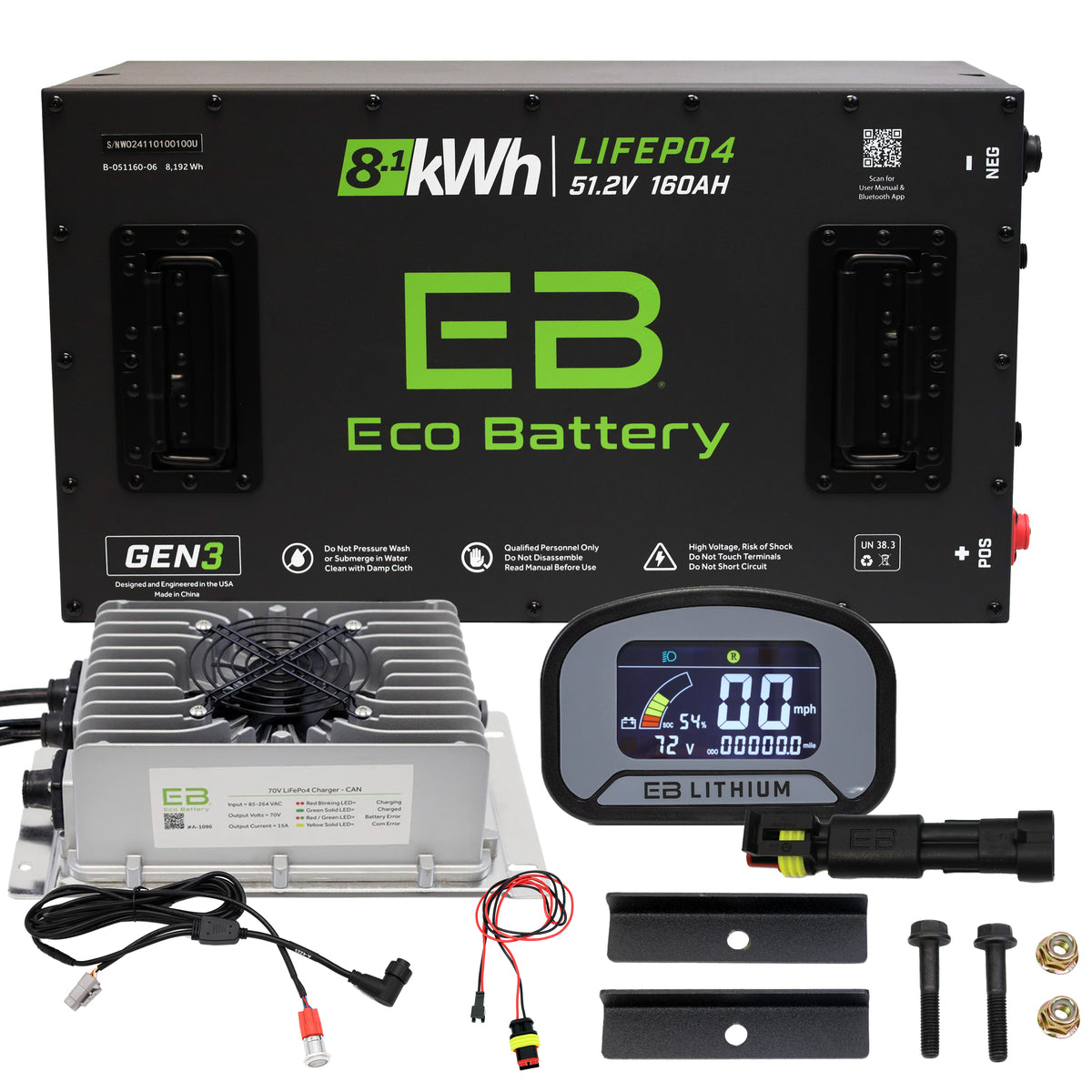 ICON EV Lithium Battery (2021-2023) – Eco Battery 51.2V 160Ah LiFePO4 Gen3 | Lifetime Warranty