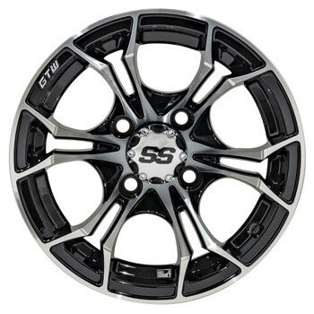 14" GTW Spyder Black with Machined Accents Wheel