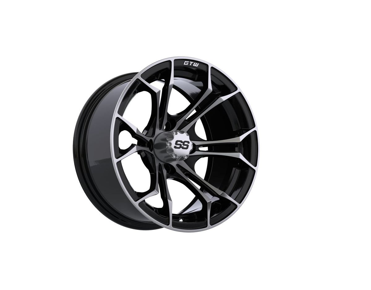 14" GTW Spyder Black with Machined Accents Wheel