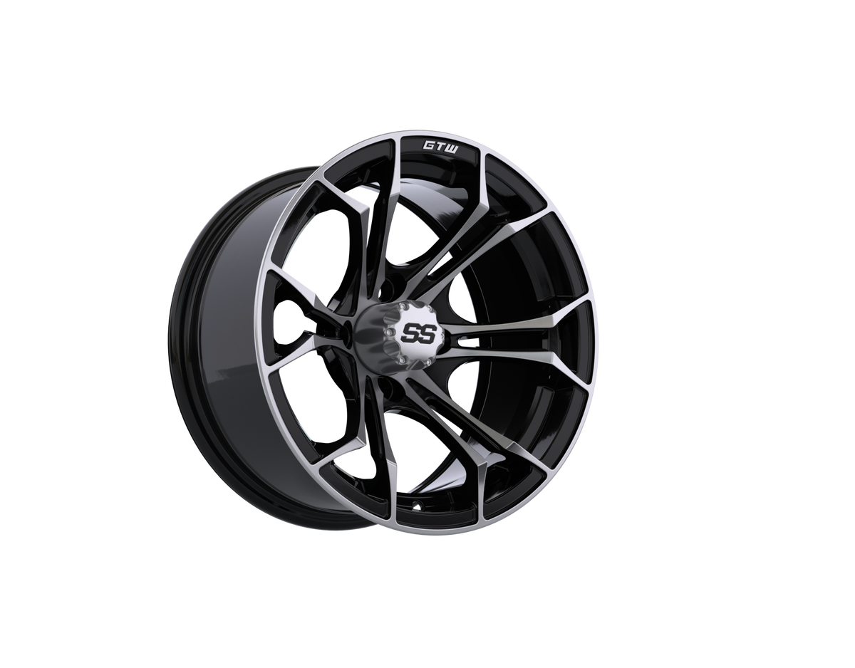 14" GTW Spyder Black with Machined Accents Wheel