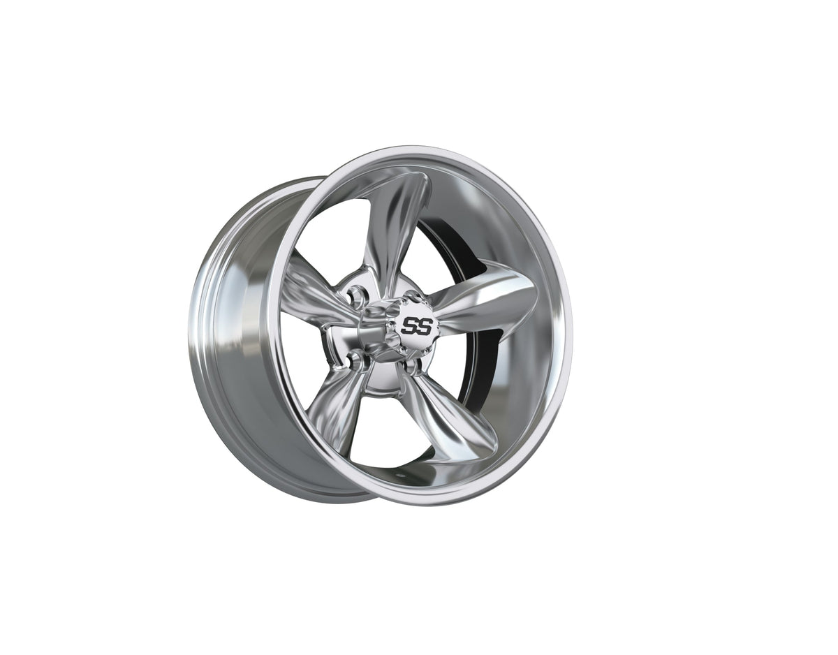 GTW Godfather Chrome 14" Golf Cart Wheel (14x7) – Universal Fit