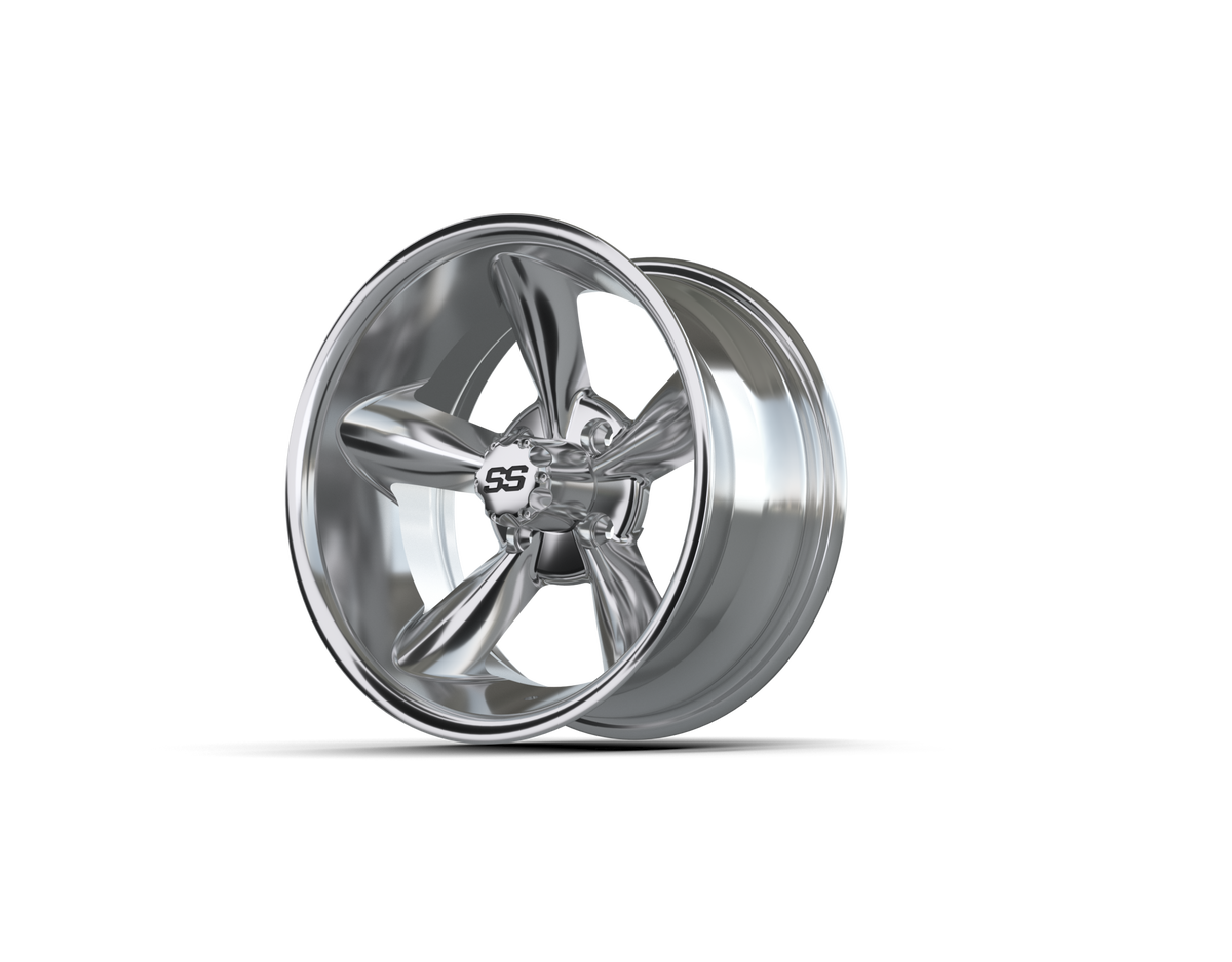 GTW Godfather Chrome 14" Golf Cart Wheel (14x7) – Universal Fit