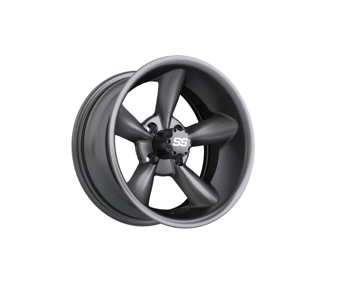 GTW Godfather Matte Gray 14" Golf Cart Wheel (14x7) – Universal Fit